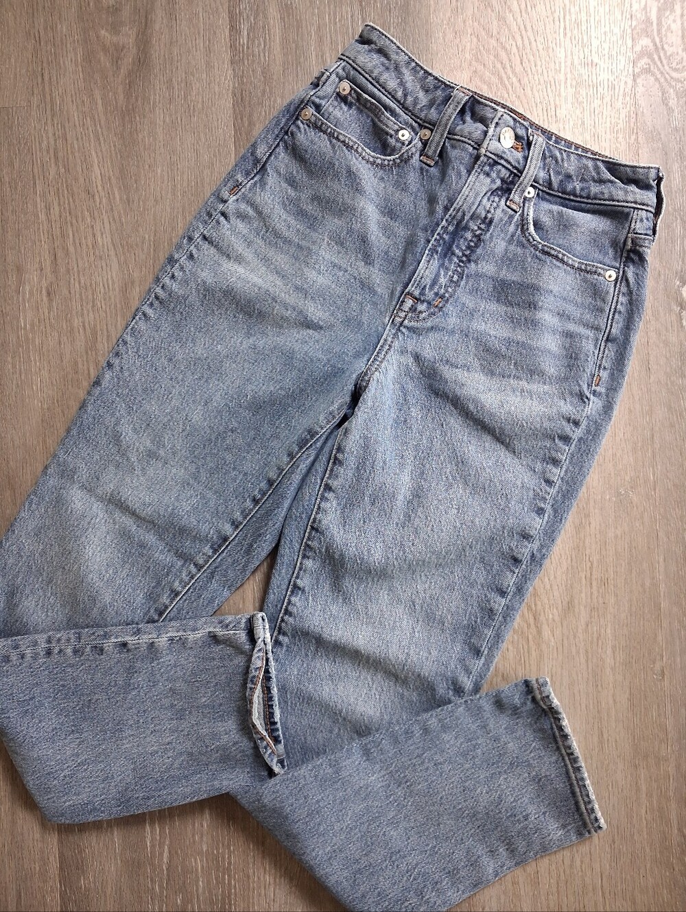 Madewell High Rise Classic Medium Wash The Curvy Perfect Vintage Denim Jeans 24 - Picture 2 of 7